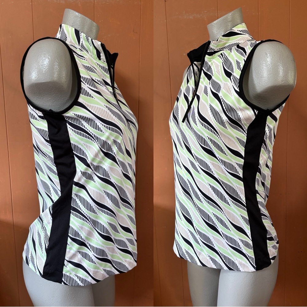 TAIL Quarter Zip Mock Neck Sleeveless Golf Top S - Picture 2 of 11